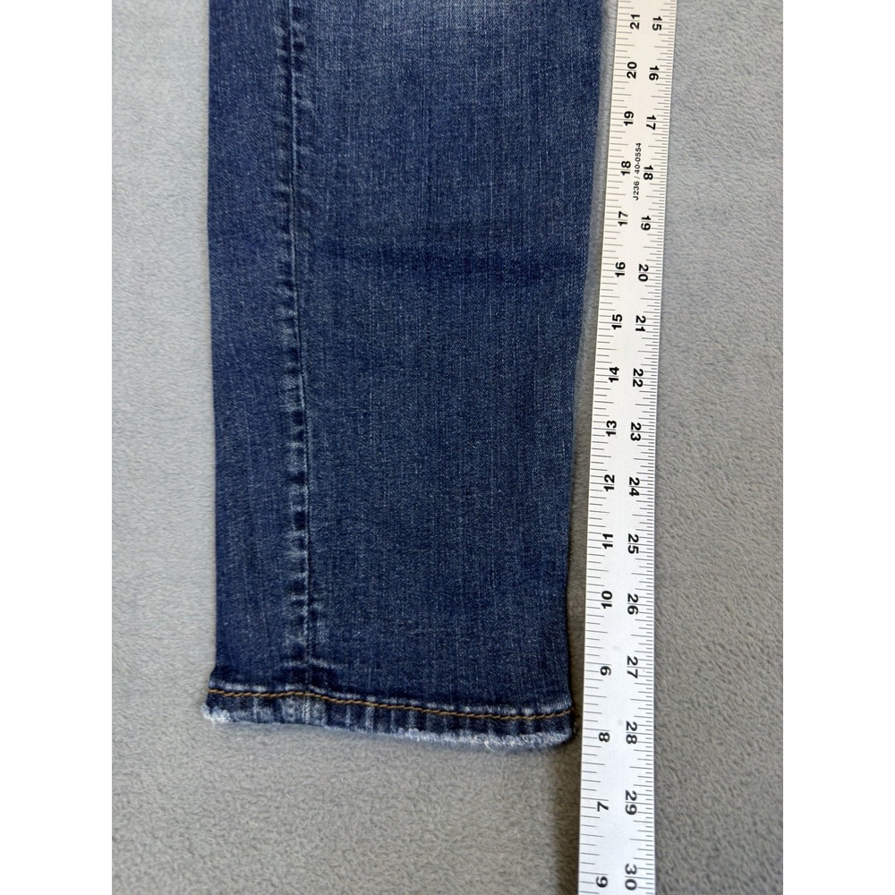 Silver Jeans Womens 30 Blue Dark Wash Distrese Denim Sam Boyfriend Mid Rise - Picture 5 of 9